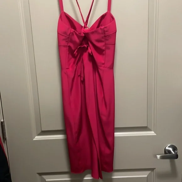 Dark red Amanda Uprichard cocktail dress size S - Picture 2 of 2